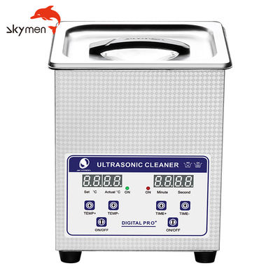 Limpiador ultrasónico del benchtop de los portamaletas 2l 40khz 80w con el contador de tiempo y el calentador digitales