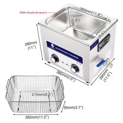 limpiador ultrasónico de los portamaletas de 10L 240w para las muestras científicas
